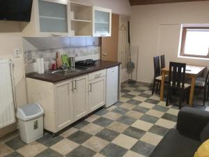 Kuchyň nebo kuchyňský kout v ubytování Natúra Panzió&Apartmanház