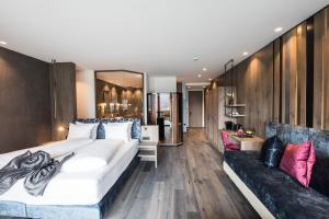 Postel nebo postele na pokoji v ubytování Hotel Bad Fallenbach