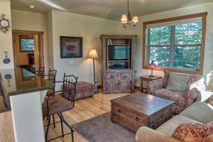 a living room with a couch and a table at 120 Rachel Lane in Breckenridge