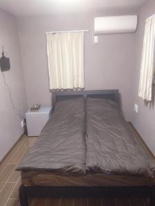 a bed in a small room with a window at Nice Hostel Yahiro in Tokyo