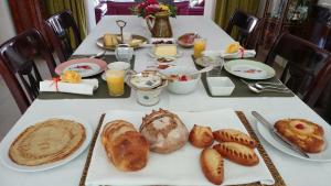 Možnosti raňajok pre hostí v ubytovaní La Closerie