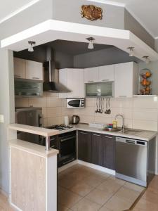 A kitchen or kitchenette at Big and Spacious Apartment in the heart of Omiš