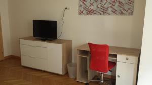 Μια τηλεόραση ή/και κέντρο ψυχαγωγίας στο Rosengarten Apartments