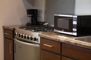 Kuchyň nebo kuchyňský kout v ubytování Madison Suites