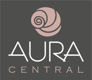a logo with a snail on the side at Aura central apartments in Argostoli