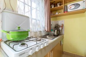 Kuchyň nebo kuchyňský kout v ubytování AnD Suites