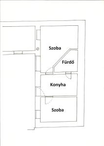 a floor plan of a classroom with the names at START Apartmanok in Pécs