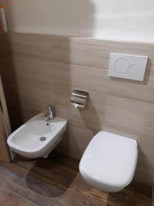 Crevoladossola的住宿－Ossola dal Monte - Affittacamere，浴室配有白色卫生间和盥洗盆。