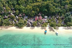 an aerial view of a resort on a beach at Phi Phi Relax Beach Resort in Phi Phi Don