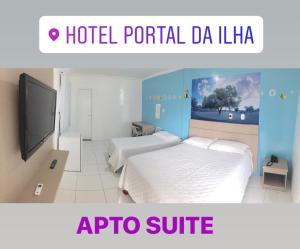 Postel nebo postele na pokoji v ubytování Hotel Porthal da Ilha- Paulo Afonso-Ba
