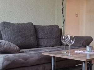 Ein Sitzbereich in der Unterkunft Ferienwohnungen Bergstrasse