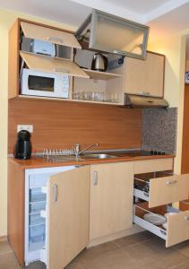 Kuchyň nebo kuchyňský kout v ubytování Studio Villa Park Premium