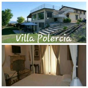 duas fotos de uma villa com uma casa em Villa Polercia em Cupello
