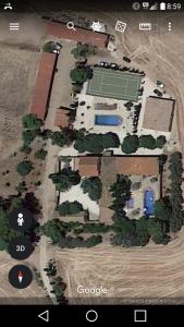 a map of a tennis court and a soccer field at Cortijo Ferradores in Humilladero