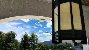 a view of a street light under a bridge at Salmon B&B in Hualien City