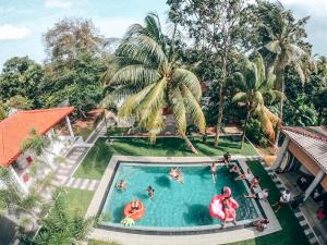 an overhead view of a pool at a resort at Green Hill Mirissa in Mirissa