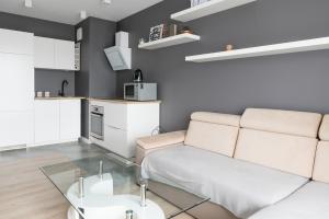 Kuchyňa alebo kuchynka v ubytovaní Republiki Korczakowskiej Ferienwohnung
