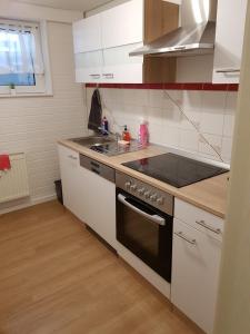 Kuchyň nebo kuchyňský kout v ubytování Ferienwohnung Mendig - Wasserschöpp