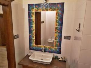 Koupelna v ubytování Apartmány na Trojmezí, byt Markéta