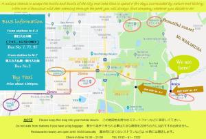 a map of the us embassy and its locations at Mountain Home Lodge in Deer Park in Nara