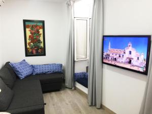 Televízia a/alebo spoločenská miestnosť v ubytovaní Imperial - Parking gratis