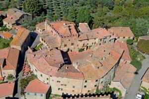 Letecký snímek ubytování Castelletto di Montebenichi