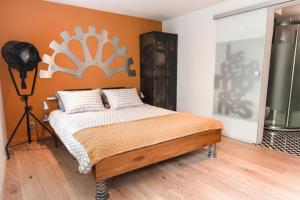 Uma cama ou camas num quarto em B&B 7e Art