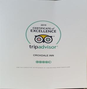 a certificate of excellence triathlon logo at Croxdale Inn in Durham