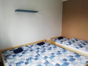 Postel nebo postele na pokoji v ubytování Chata Černá v Pošumaví