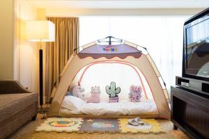 a childs play tent in a hotel room at Paramount Gallery Hotel in Shanghai