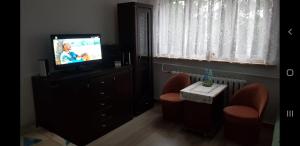 TV a/nebo společenská místnost v ubytování POKÓJ POMORSKA