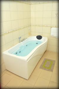 a bathroom with a bath tub in a room at Niv Villa in Flic-en-Flac