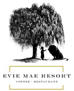 a man and a bear standing under a tree at Evie Mae Resort in Ban Cha-om
