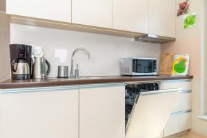 Kuchyňa alebo kuchynka v ubytovaní Apartamenty Feniks by Noclegi Renters