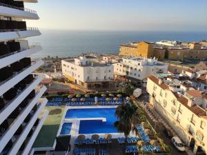 a city with lots of buildings and lots of water at Gran Cervantes by Blue Sea in Torremolinos
