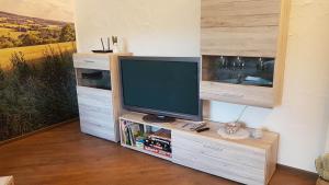 Kuchyň nebo kuchyňský kout v ubytování Waldhufenidyll Königswalde im Erzgebirge + 17 fotografií