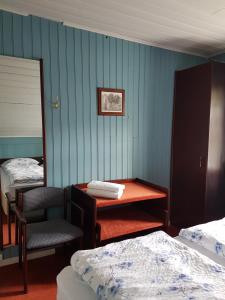 Letto o letti in una camera di Guesthouse Gamli Bær