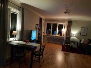 TV a/nebo společenská místnost v ubytování Lovely, spacious apartment with free parking