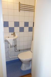 Koupelna v ubytování Vandrarhem Svanen