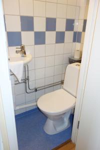 Koupelna v ubytování Vandrarhem Svanen