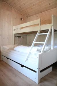 um beliche com uma escada num quarto em Myrkdalen Resort Øvre Bygardslii apartment em Vossestrand