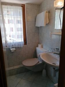 Koupelna v ubytování Petit Helvetia Budget Hotel