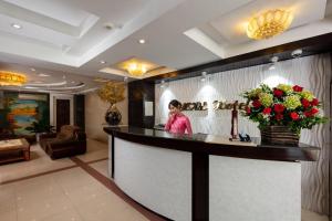 The lobby or reception area at Hanoi Amore Hotel & Travel