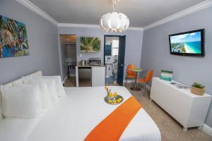 TV a/nebo společenská místnost v ubytování Hollywood Beach Suites and Hotel