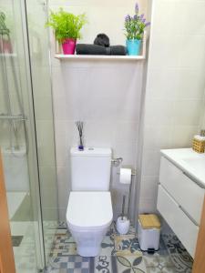 Et badeværelse på Ático BELLAVISTA -4 habitaciones dobles 2 baños completos y visita a bodega-