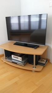 TV a/nebo společenská místnost v ubytování Attika Ferienwohnung Merk