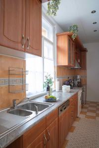 Virtuvė arba virtuvėlė apgyvendinimo įstaigoje Katus Apartman