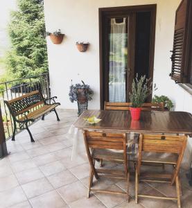 Balkón nebo terasa v ubytování La Brezza del Pollino