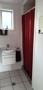 Koupelna v ubytování Mokau Motels