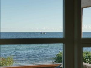 una finestra con vista sull'oceano di 6 person holiday home in Allinge ad Allinge